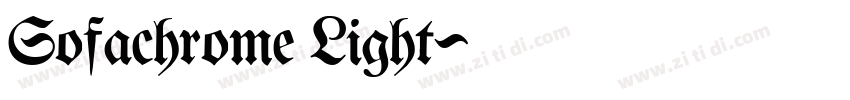 Sofachrome Light字体转换